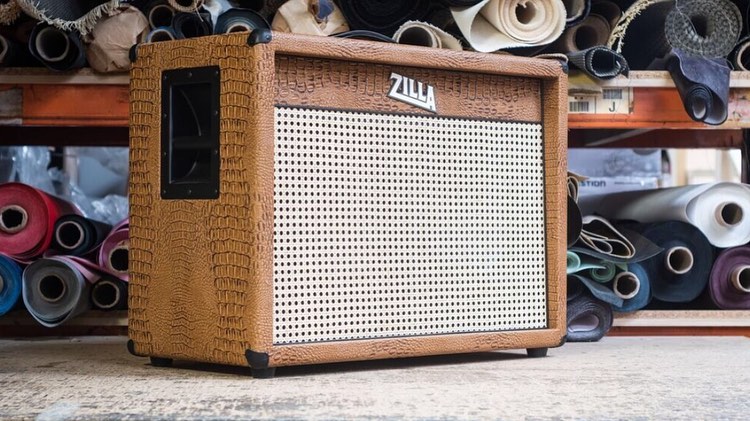 Super Fatboy 2x12. Tan croc tolex with wicker grill and black