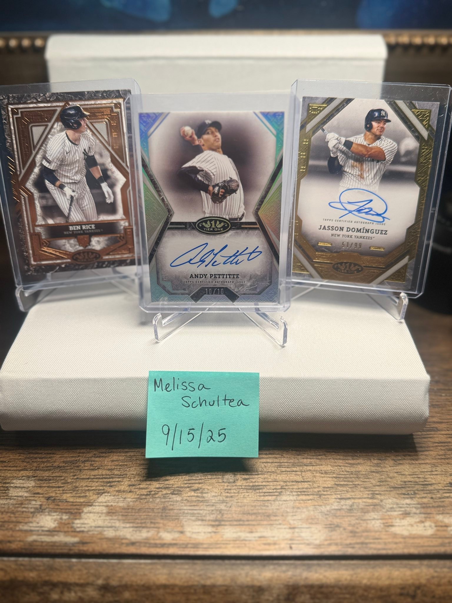 New York Yankees 2025 Topps Tier One Cards!! -Andy Pettitte Auto 