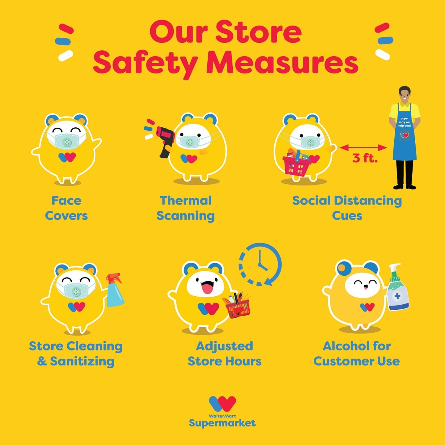 Your safety is our priority! 💛 We... - WalterMart Supermarket | Facebook