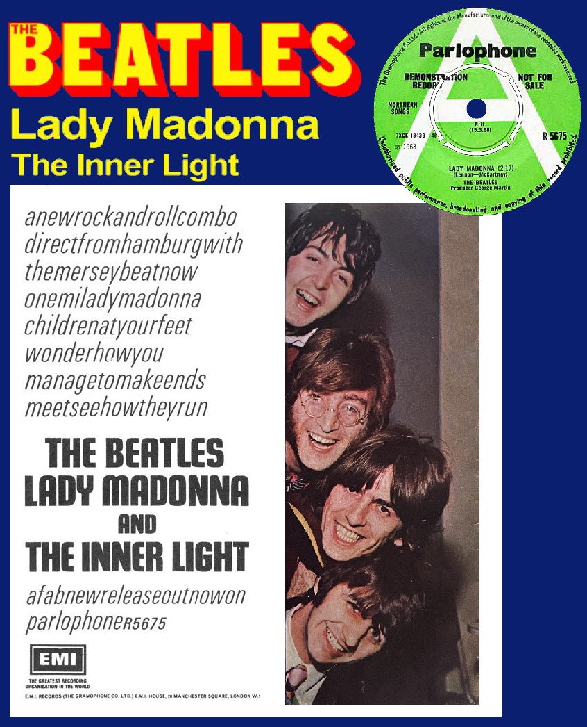 ON THIS DATE (58 YEARS AGO) March 15, 1968 – The Beatles: “Lady