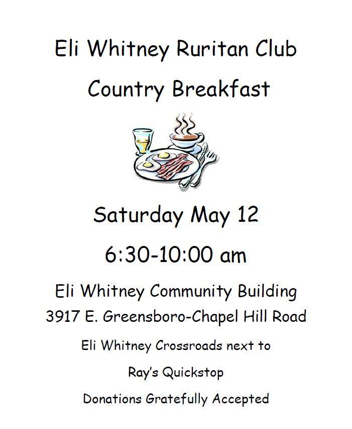 Eli Whitney Ruritan Club Country Breakfast