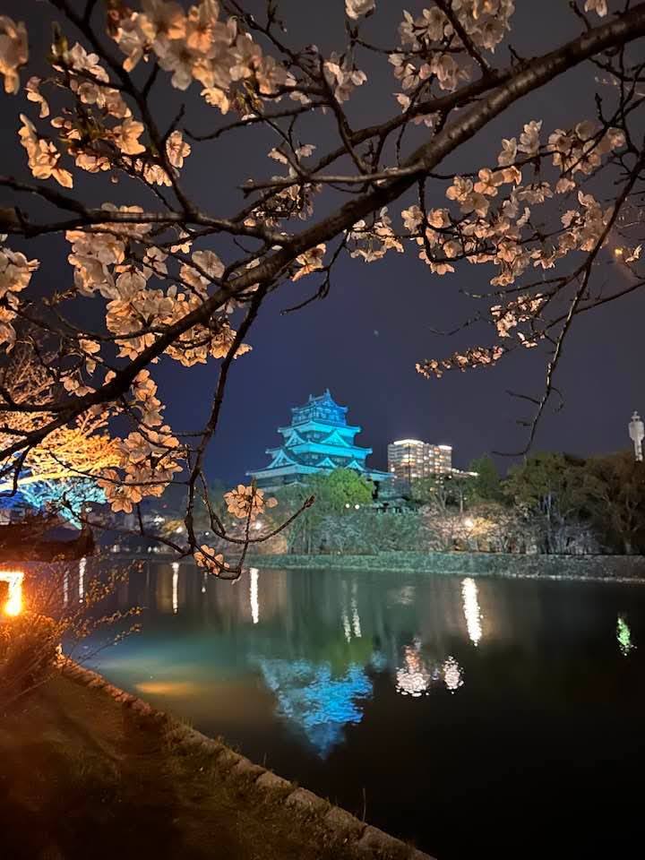 Japanese Castles | Hiroshima Castle spring 2024 - most beautiful at ...