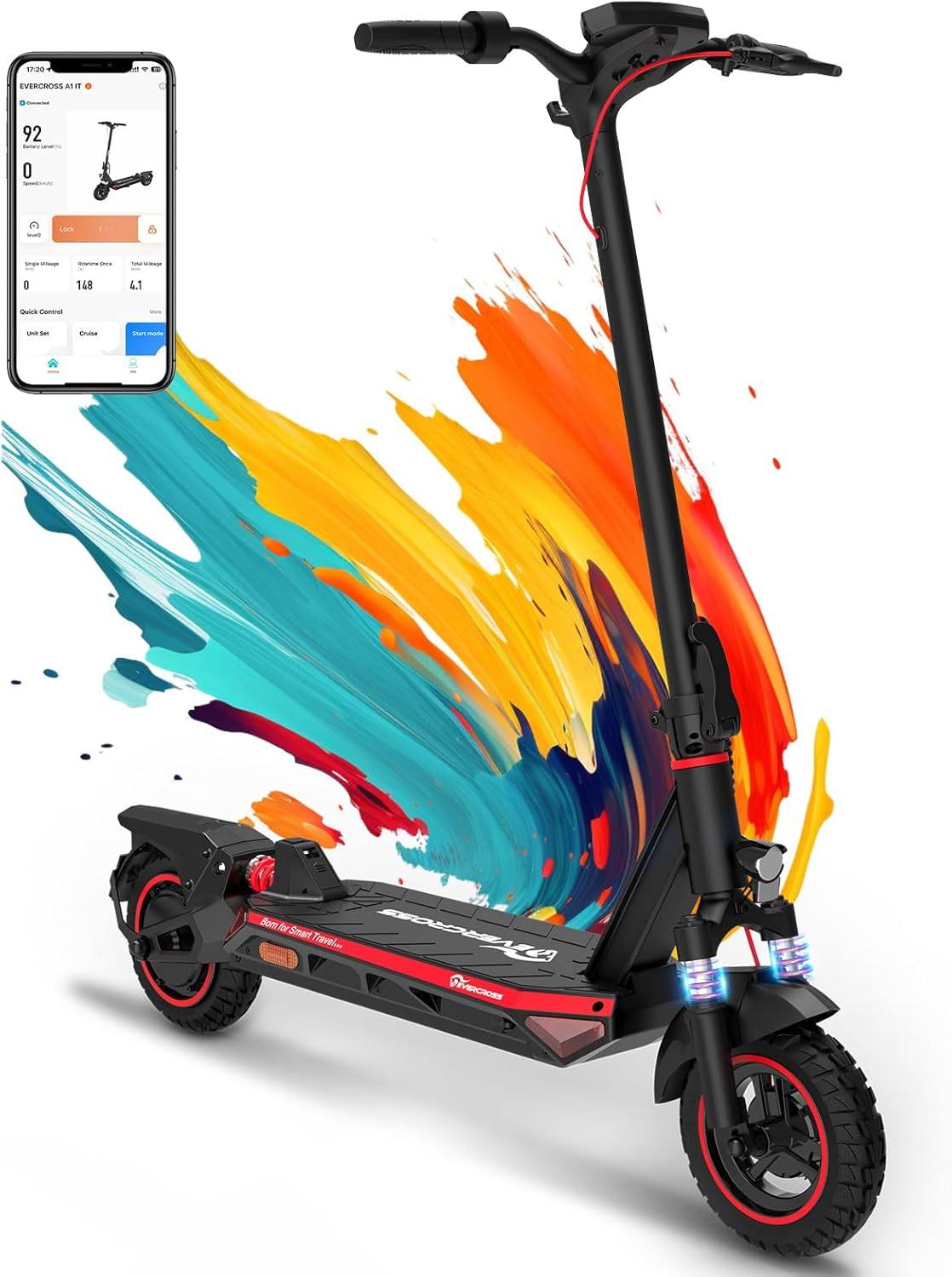 Trottinette électrique Pour Ado 10-16 Ans – Moteur 350W, Pneus 8.5″, Double Frein, Pliable, 12 Kg