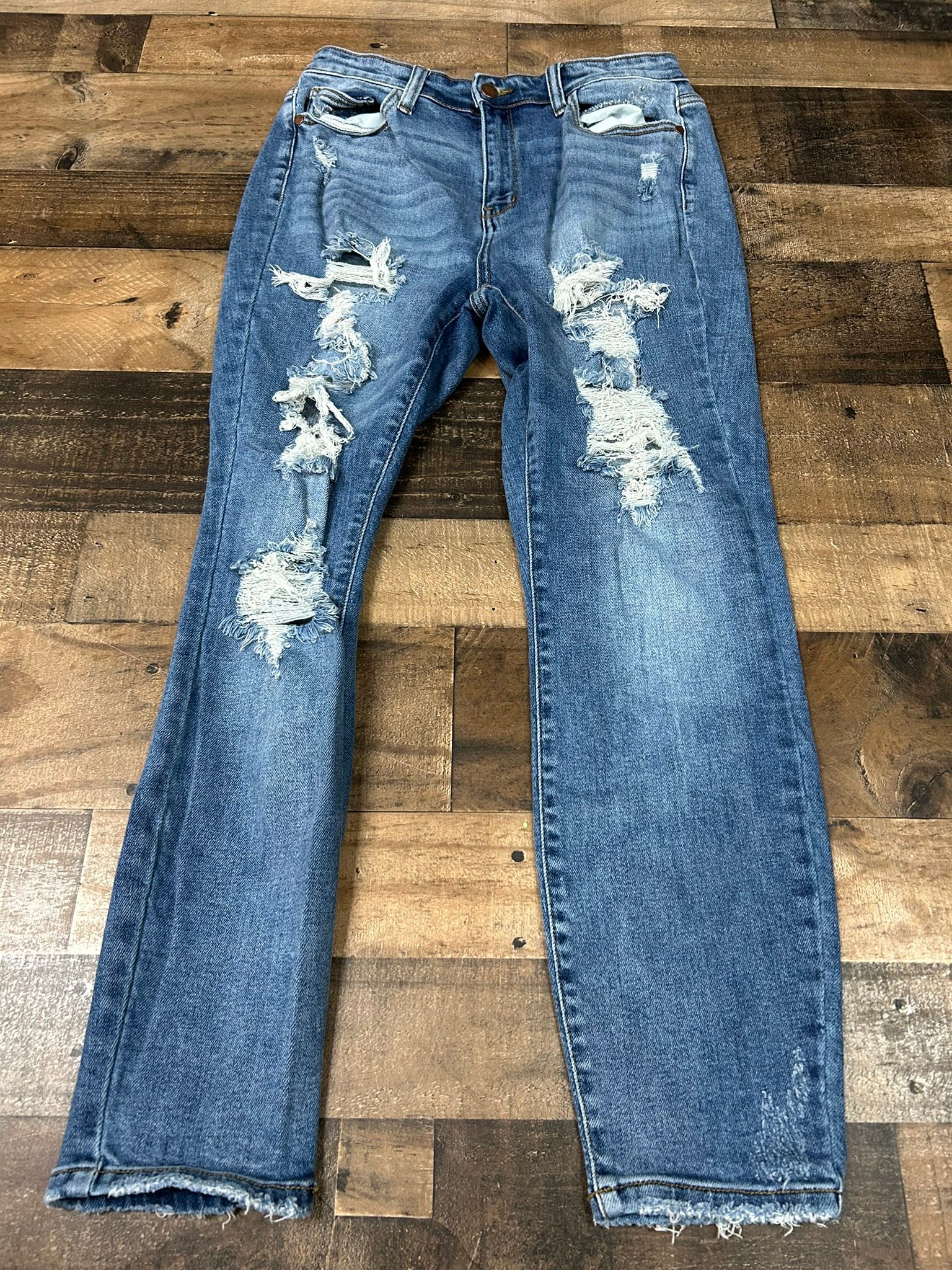 HIRON PRESTON ダメージ加工デニムパンツ HIRON PRESTON Distressed 