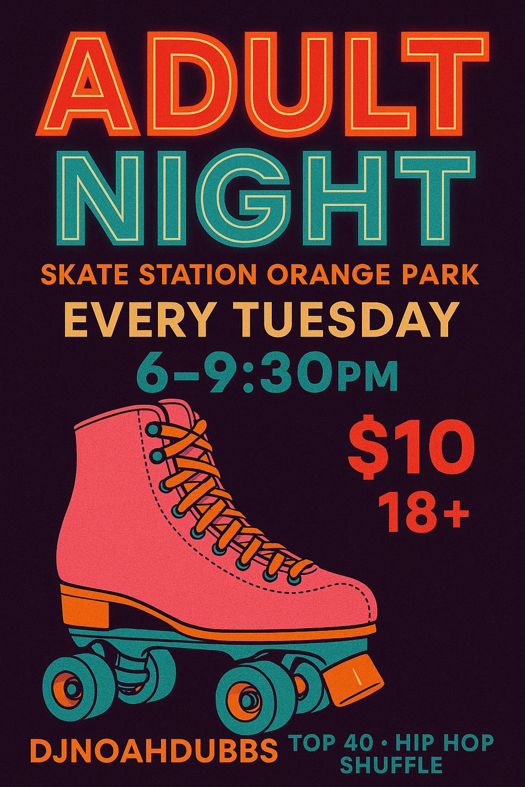 新品！Skate Night 「Skatin'/Noite Toda」 Skatecityjax Eat ,Sleep