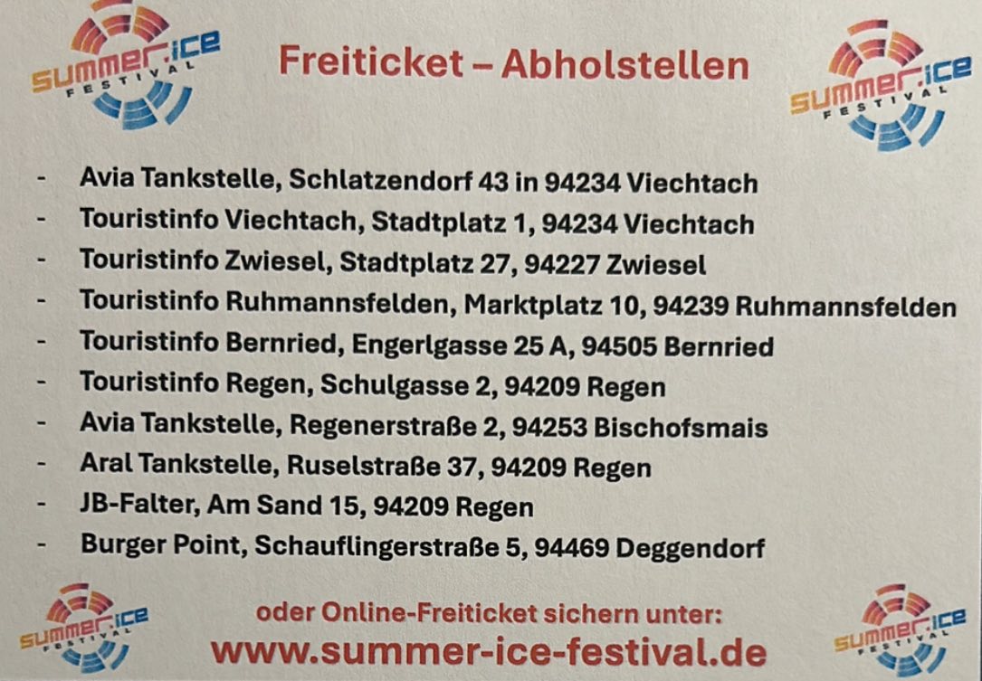 Das erste Summer ICE Festival in der Eishalle Regen am 22.08.2025