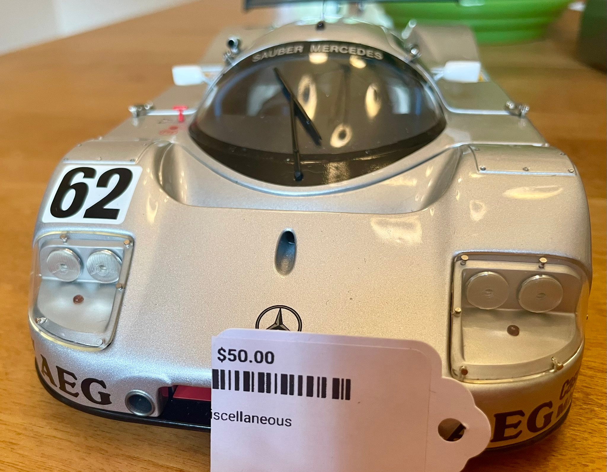 Found this Exoto 1/18 Sauber Mercedes C9 sitting in a case in a 