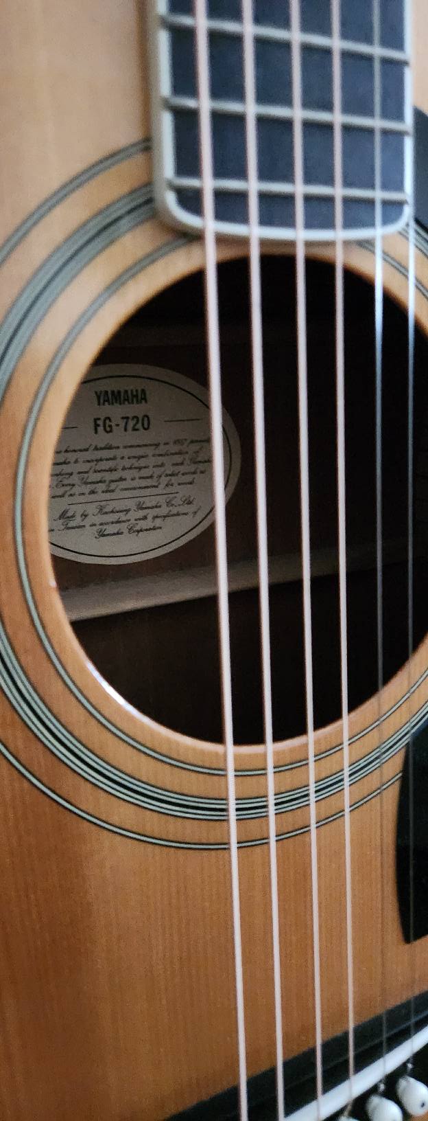 Yamaha FG-720 acoustic guitar production beyond 1987