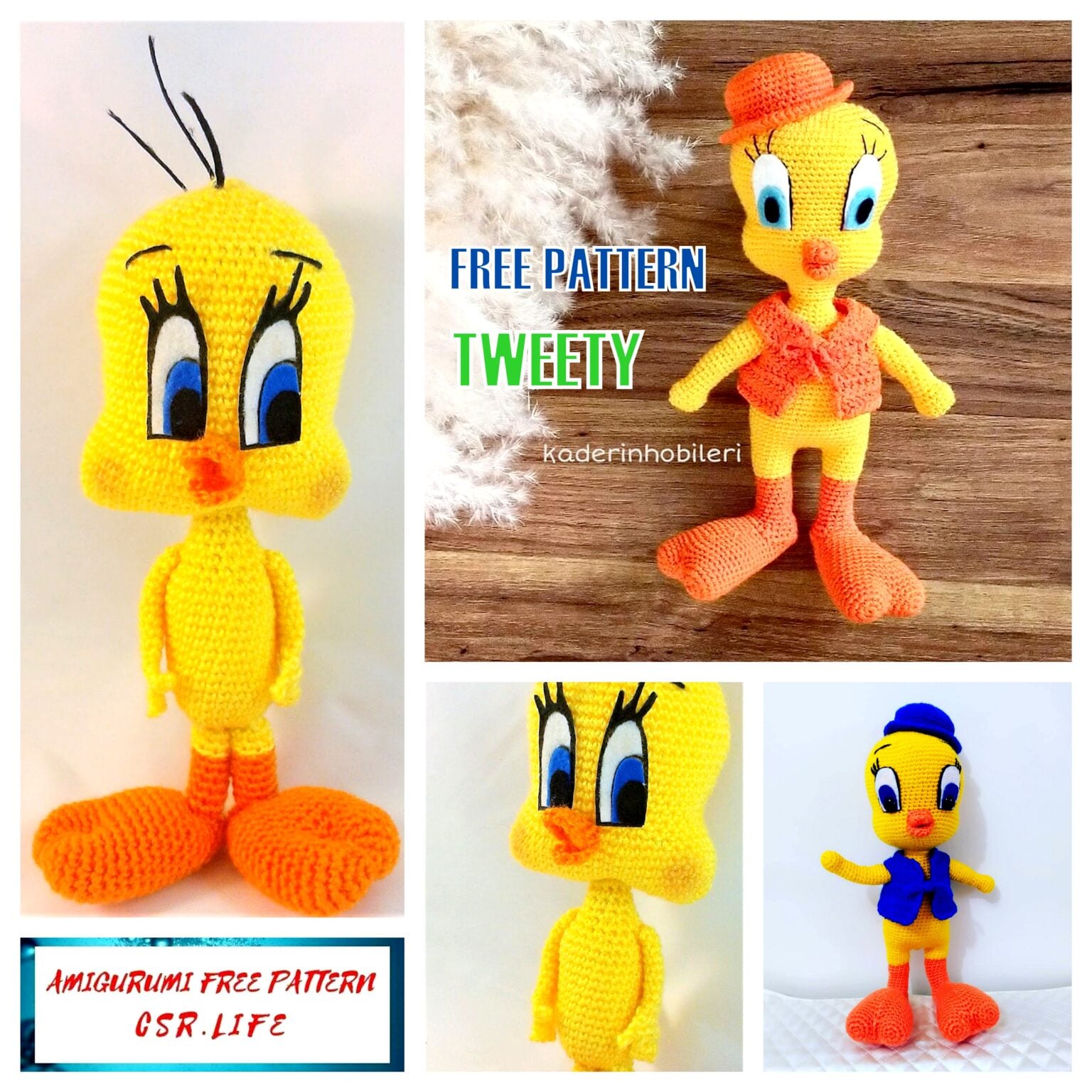 Amigurumi Patterns Pinto Live - Amigurumi Tweety Free Pattern Link ...