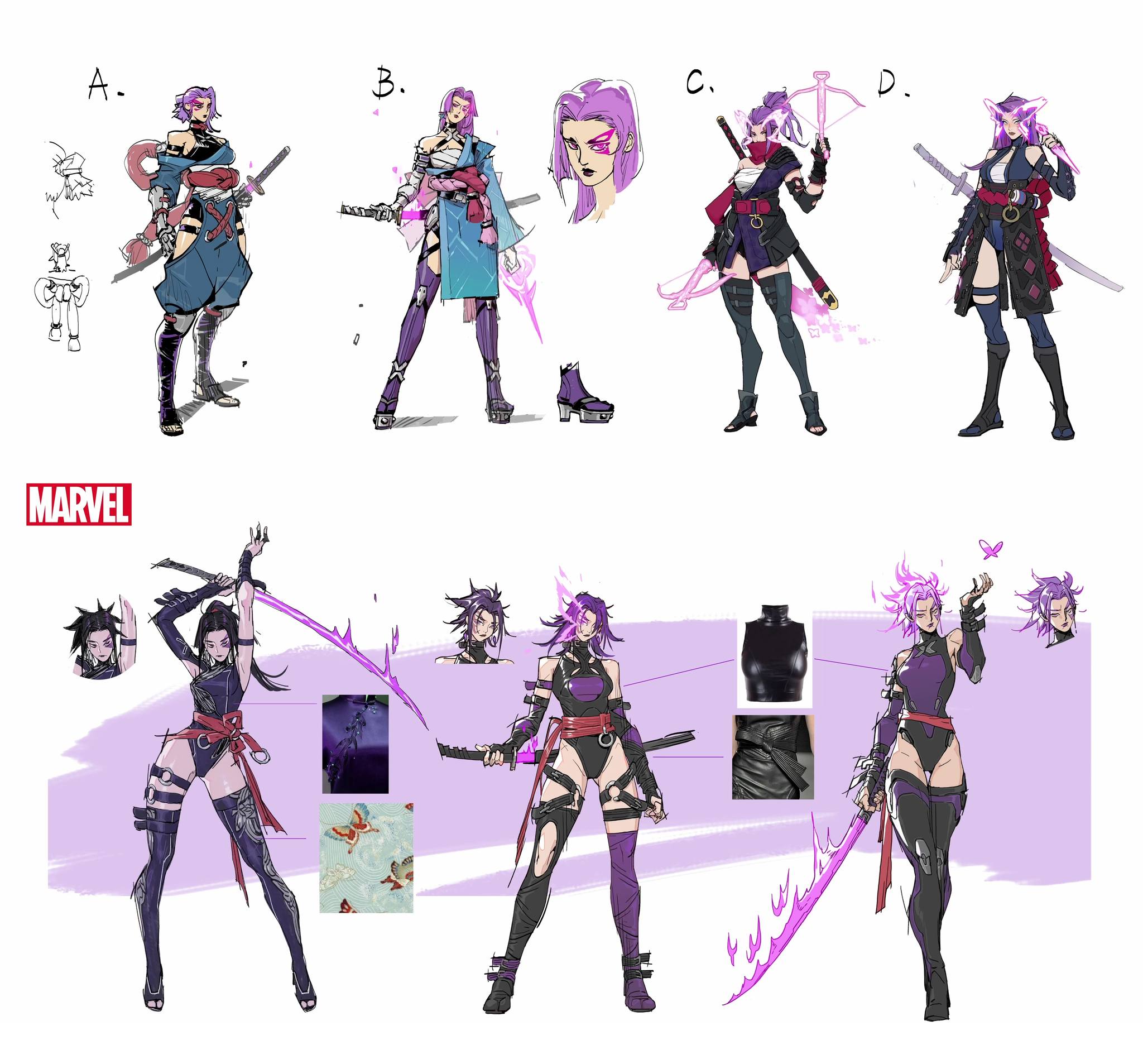 MARVEL RIVALS | Psylockes early designs. | Facebook