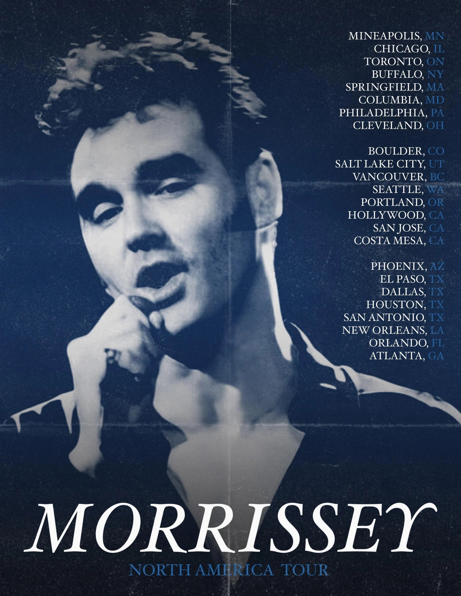 Morrissey North America Tour 1992 MINEAPOLIS, CHICAGO, TORONTO