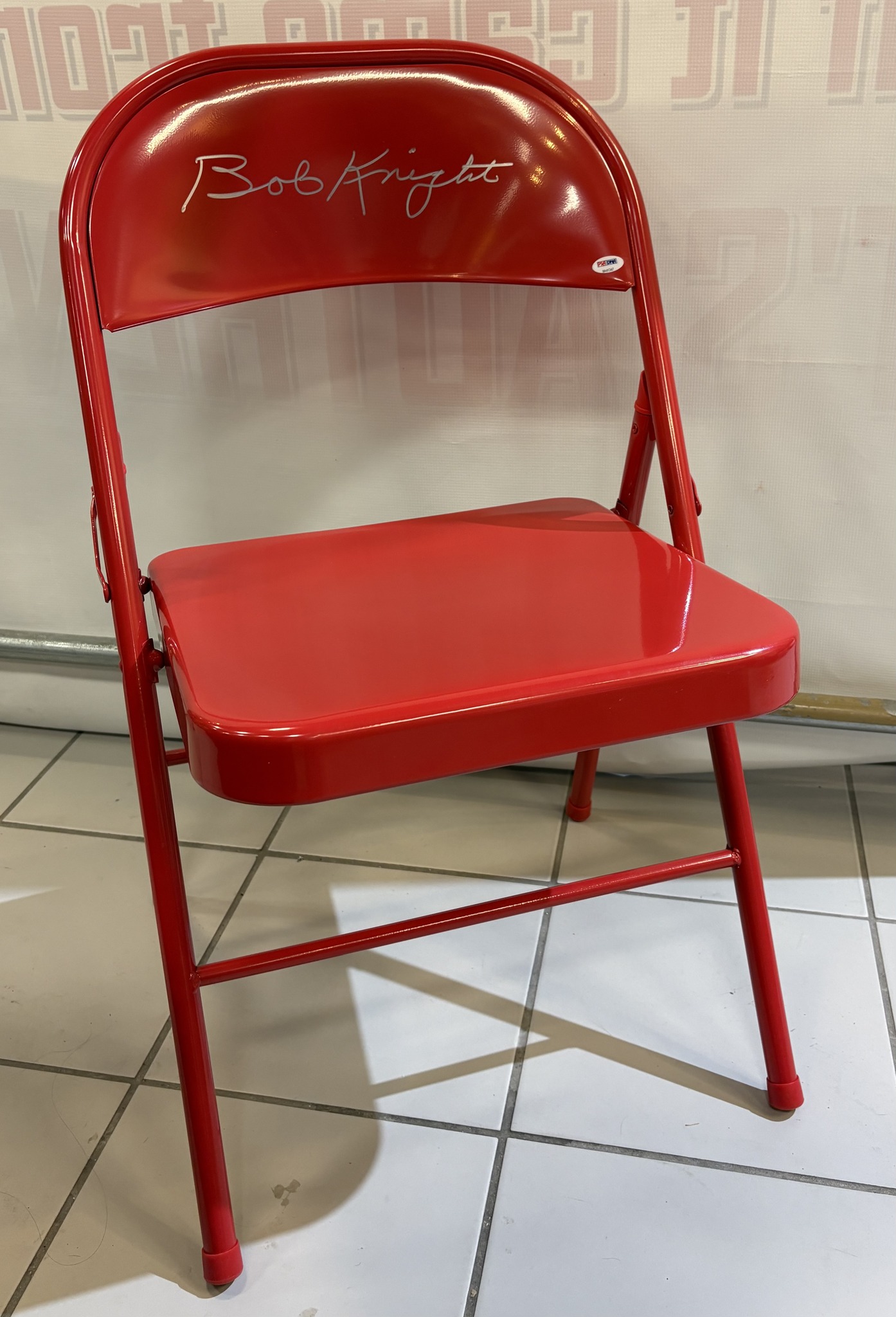 Bobby Knight autographed chair auction