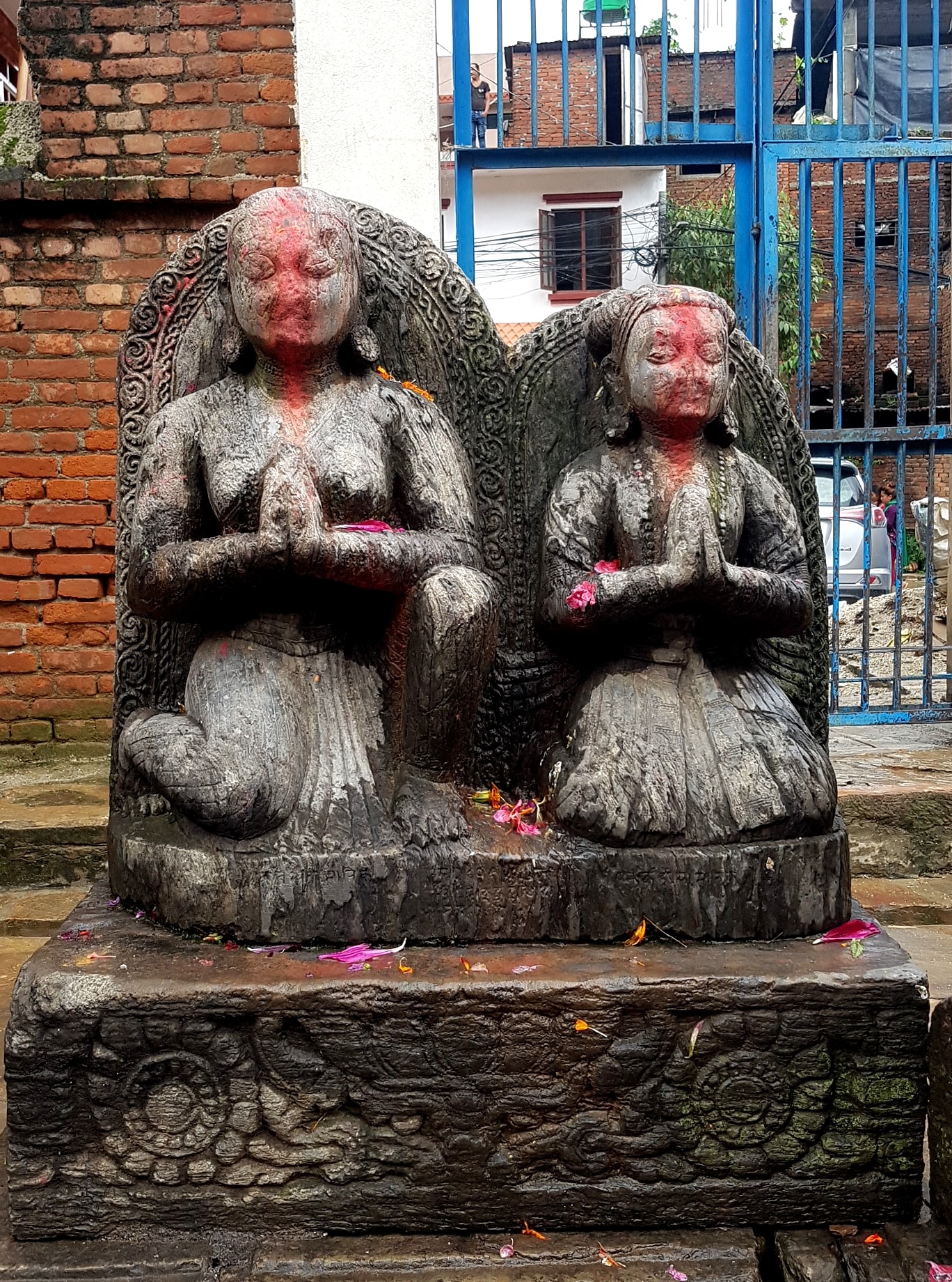 Arts of Nepal - DONOR STATUE Mahalaxmi Temple, Thankot,...