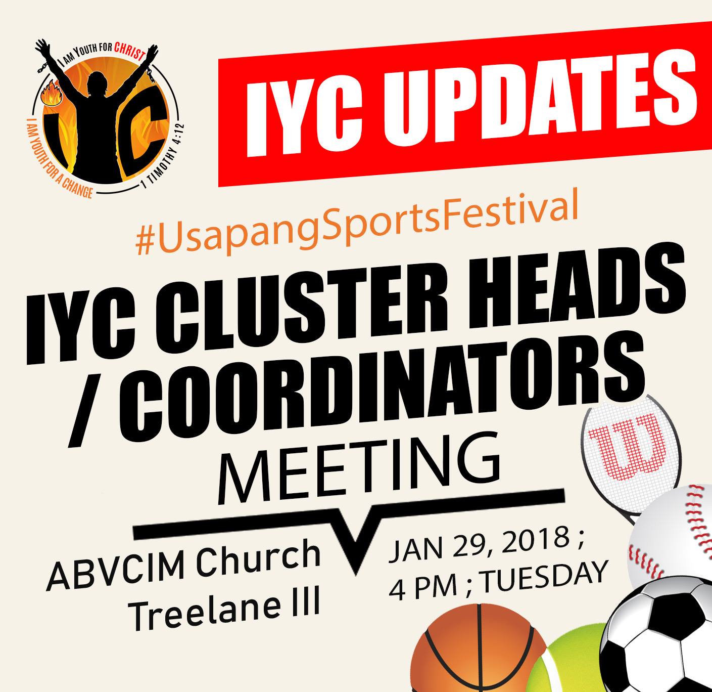 SOG-IYC - Announcement : IYC Cluster Heads and... | Facebook