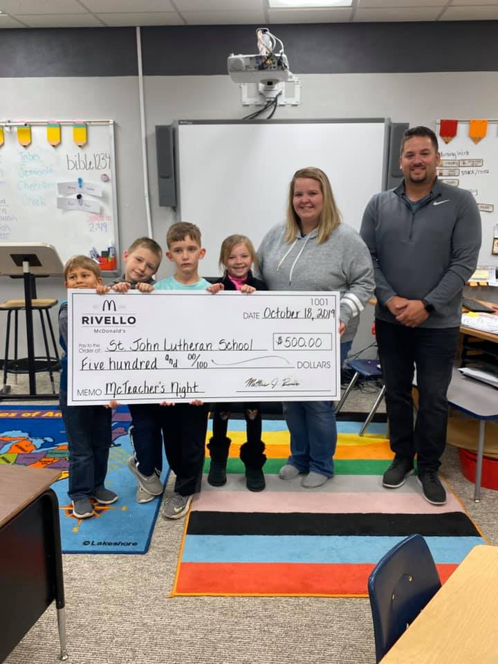 Congratulations to St. John Lutheran... - Rivello McDonald's