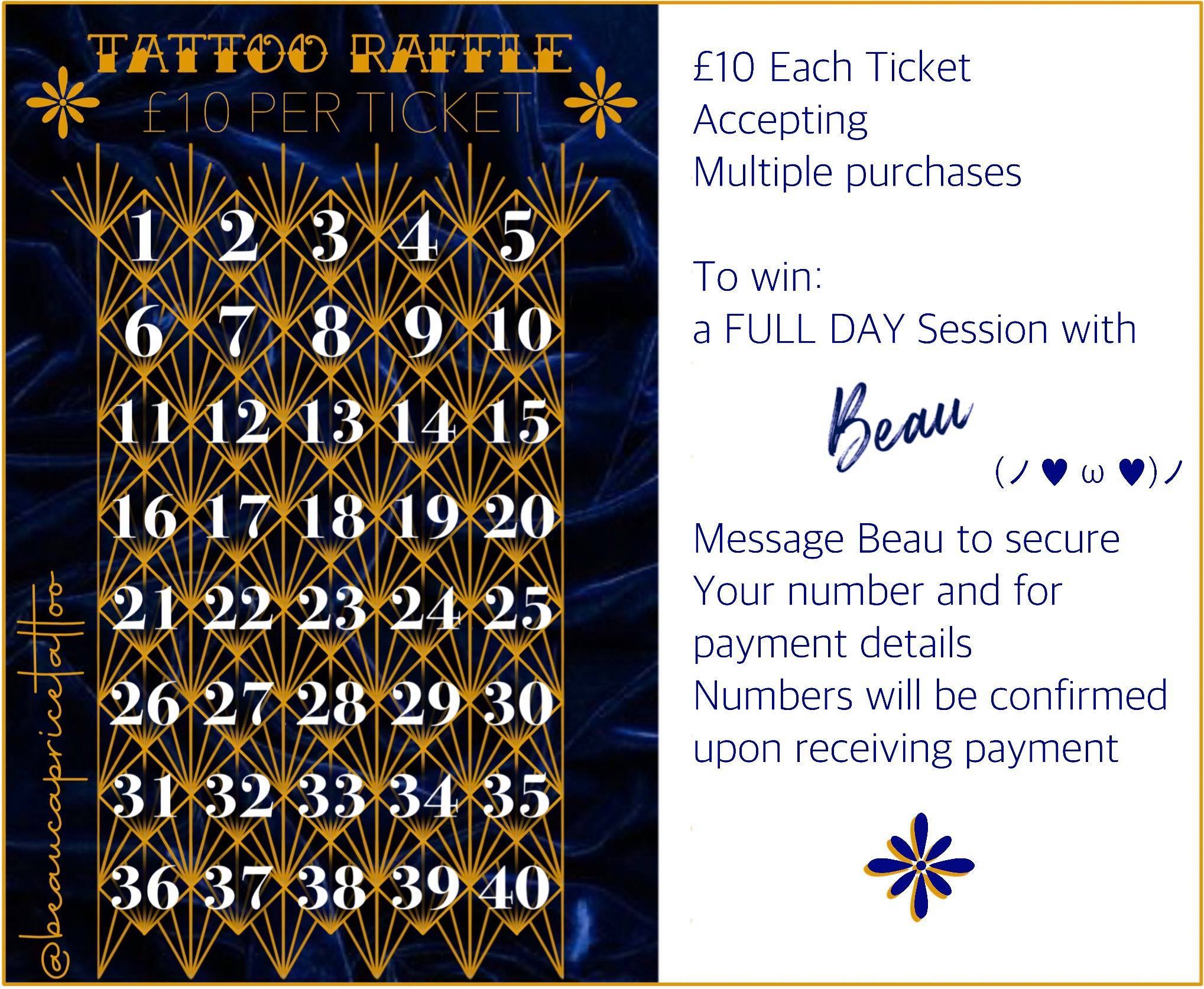 BEAU TATTOO RAFFLE WIN :... - The Tower Tattoo Parlour | Facebook