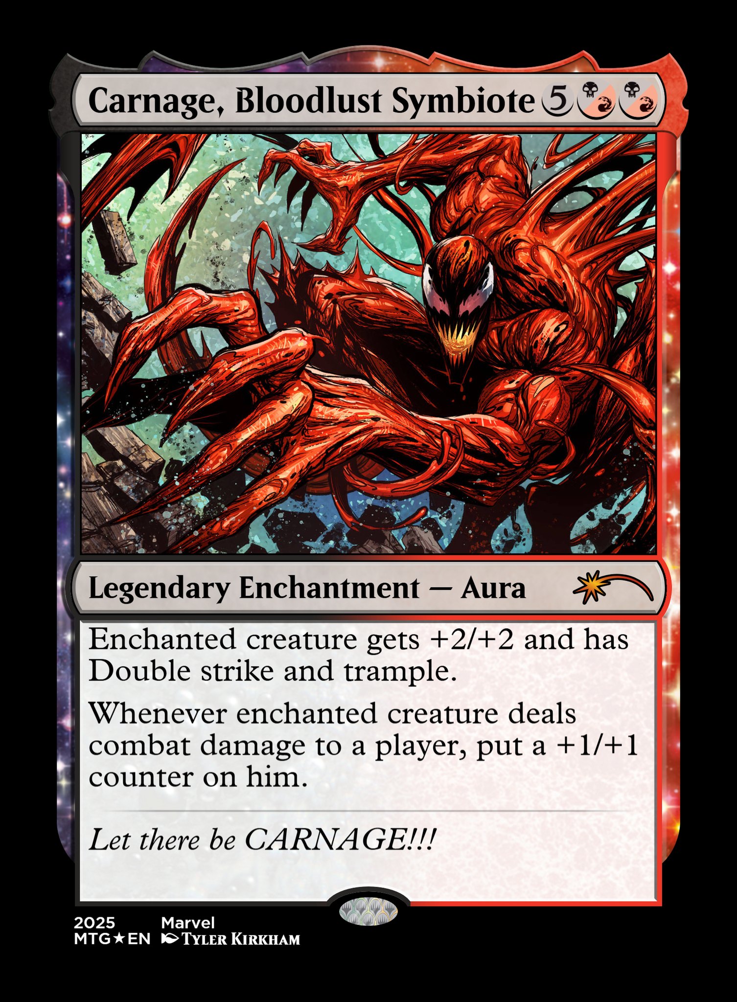mtg carnage card Wurm [Magic 2012] It gains This creature attacks each combat if able and When this creature deals combat damage to a player Carnage, Crimson Chaos FOIL Spider-Man