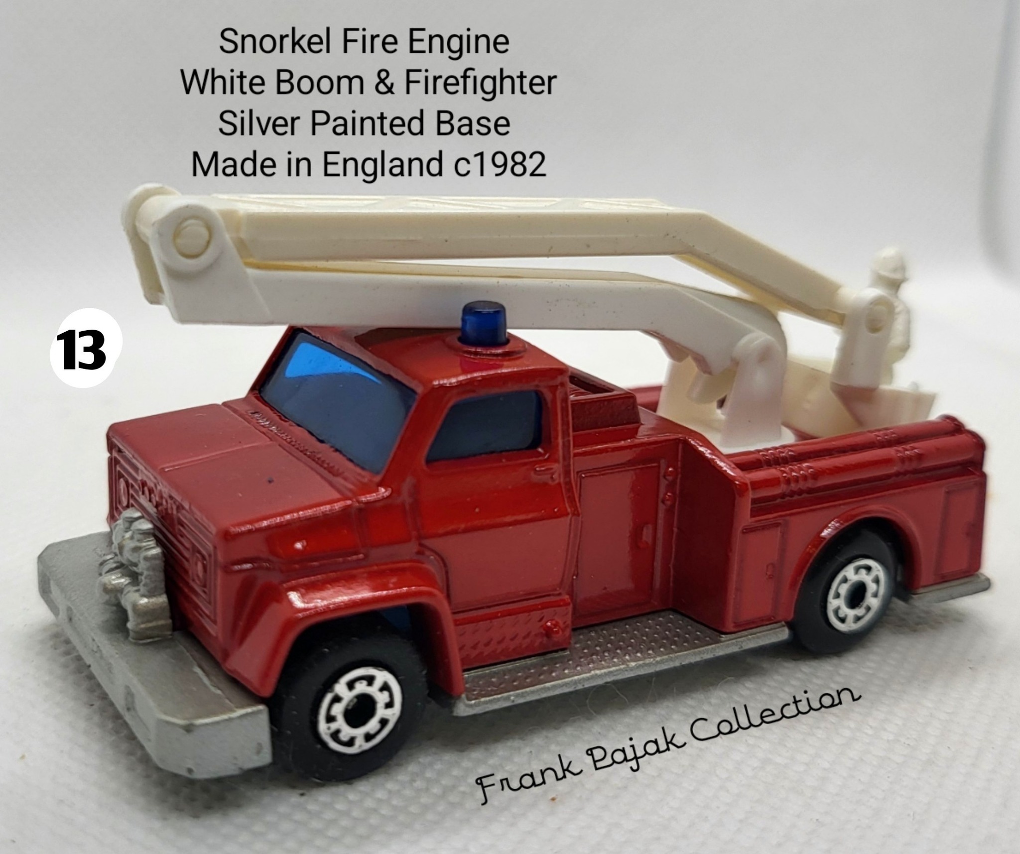 Vintage Matchbox no. 13 GMC snorkel fire engine