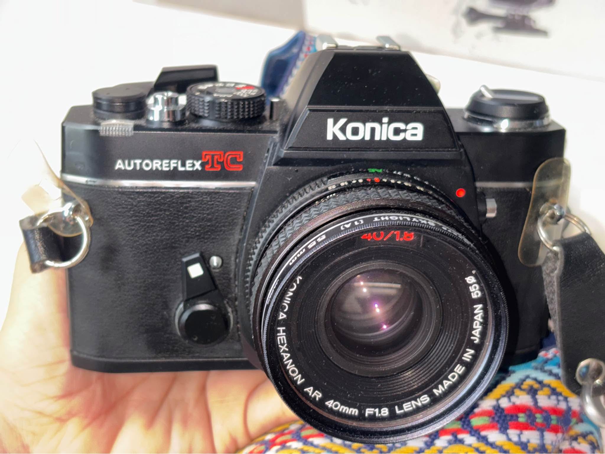 Vintage Konica Autoreflex TC with Hexanon AR 40mm F1.8 Lens (1970s 