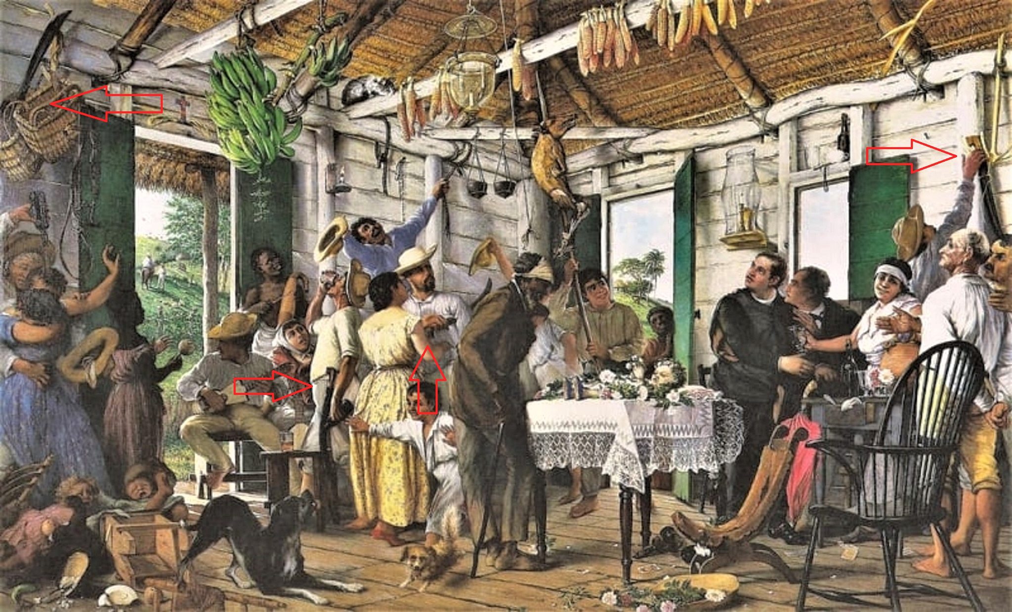 el-los-machetes-en-el-cuadro-el-velorio-de-francisco-oller-1893