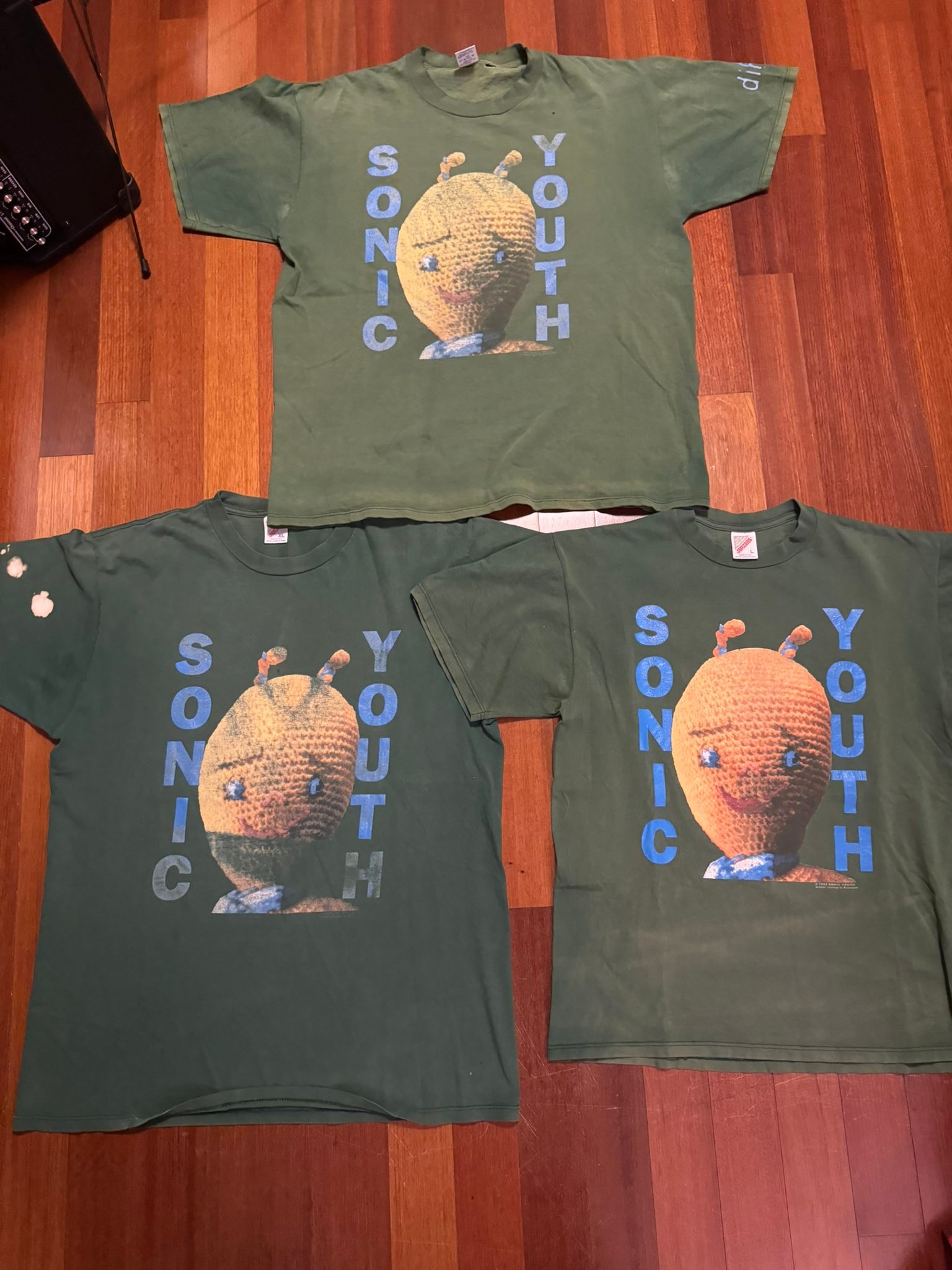 Sonic Youth tour shirts collection