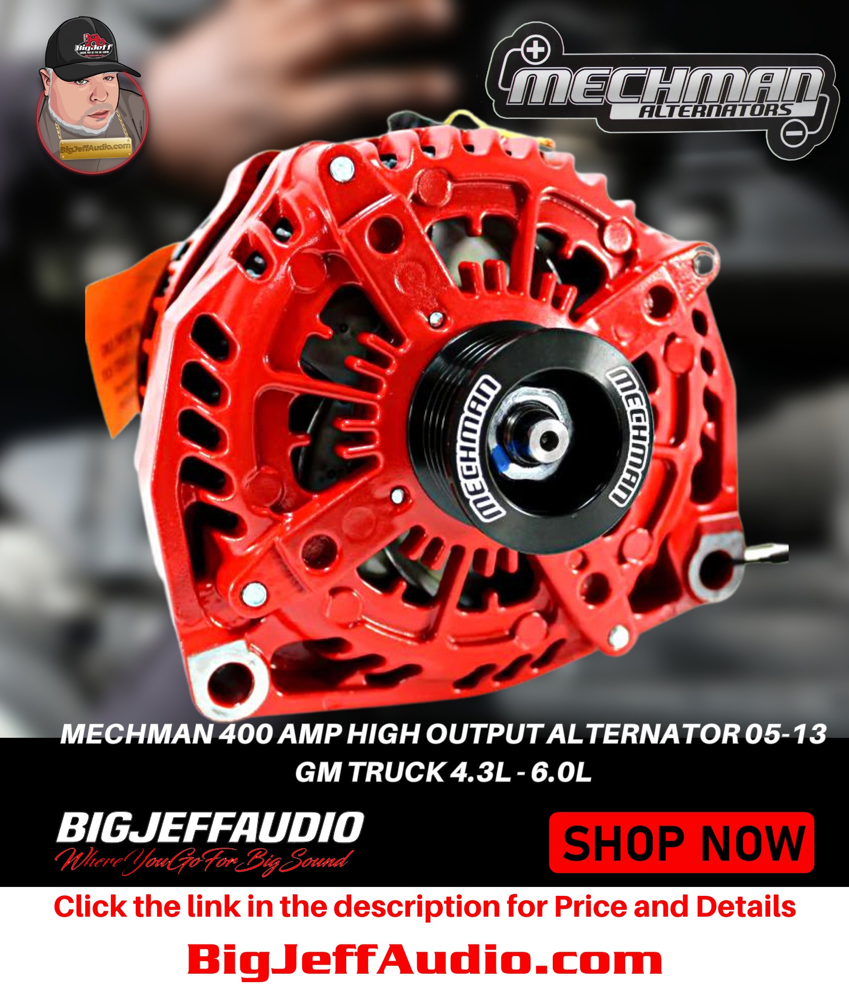 HIGH OUTPUT 300 AMP 6 PHASE HAIRPIN ALTERNATOR FOR CHEVROLET GMC 4.3 4