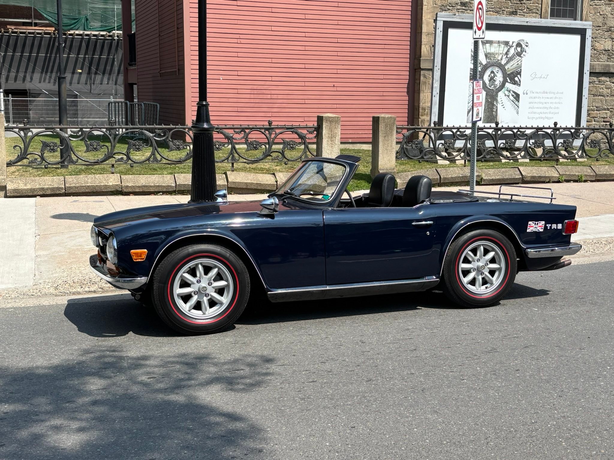 1969 Triumph with original paint and union jack flags