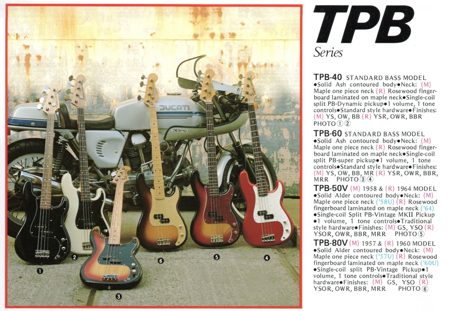 Tokai mid 80's brochure. ΤΟΚΑΙ AI ElectricGuitars Electric Guitars
