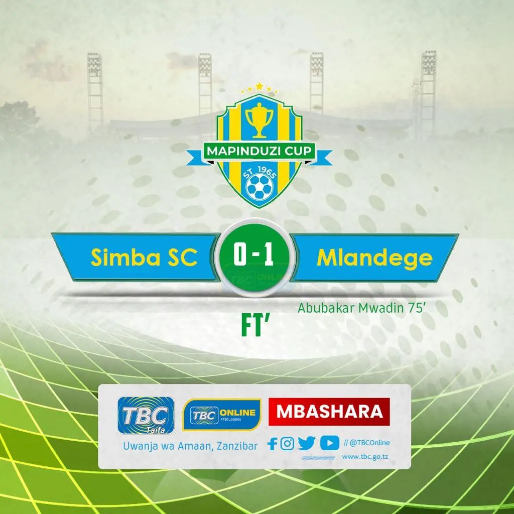 TBC Taifa - Simba yatepeta kwa kutandikwa goli moja na Mlandege katika ...