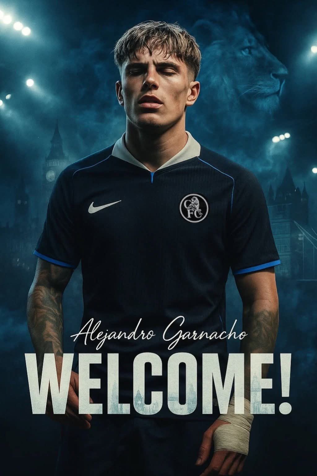 Alejandro Garnacho at Chelsea is wearing jersey number 49. ⚽️🔴💥