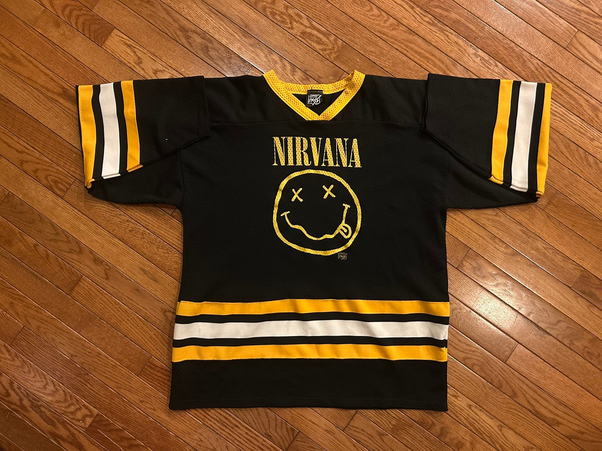 Nirvana vintage hockey jersey with smiley face logo for sale