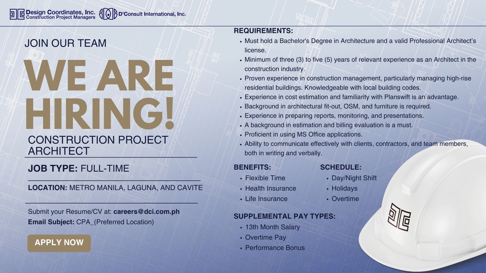 ENGINEERING JOB HIRING PH | Design Coordinates, Inc., the leading ...