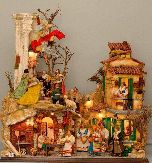 Figurines Rois Mages 40 Cm Pour Crèche Napolitaine - Terracotta Avec Yeux En Verre