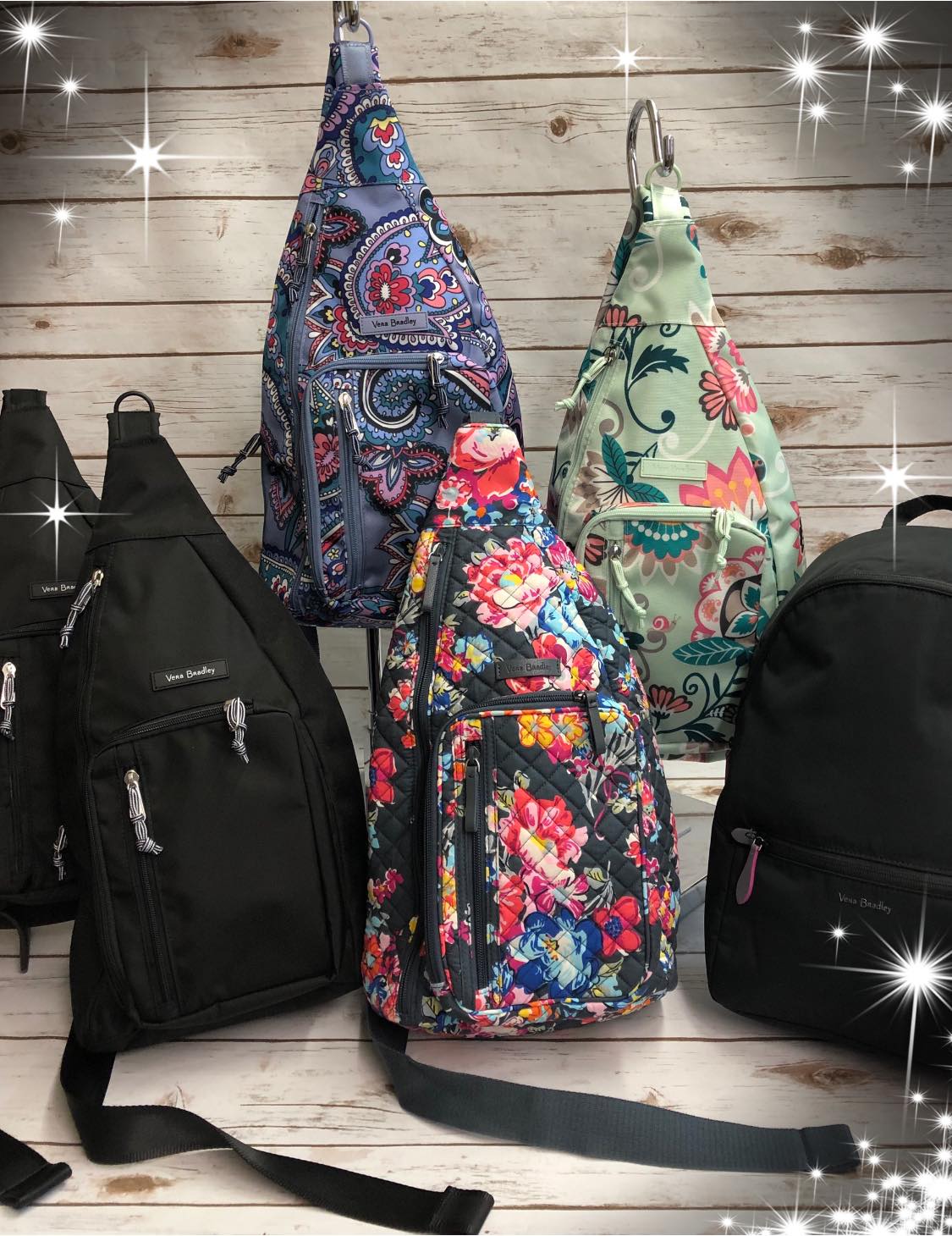 New Vera Bradley backpack set comes with pouch and ￼ lanyard.