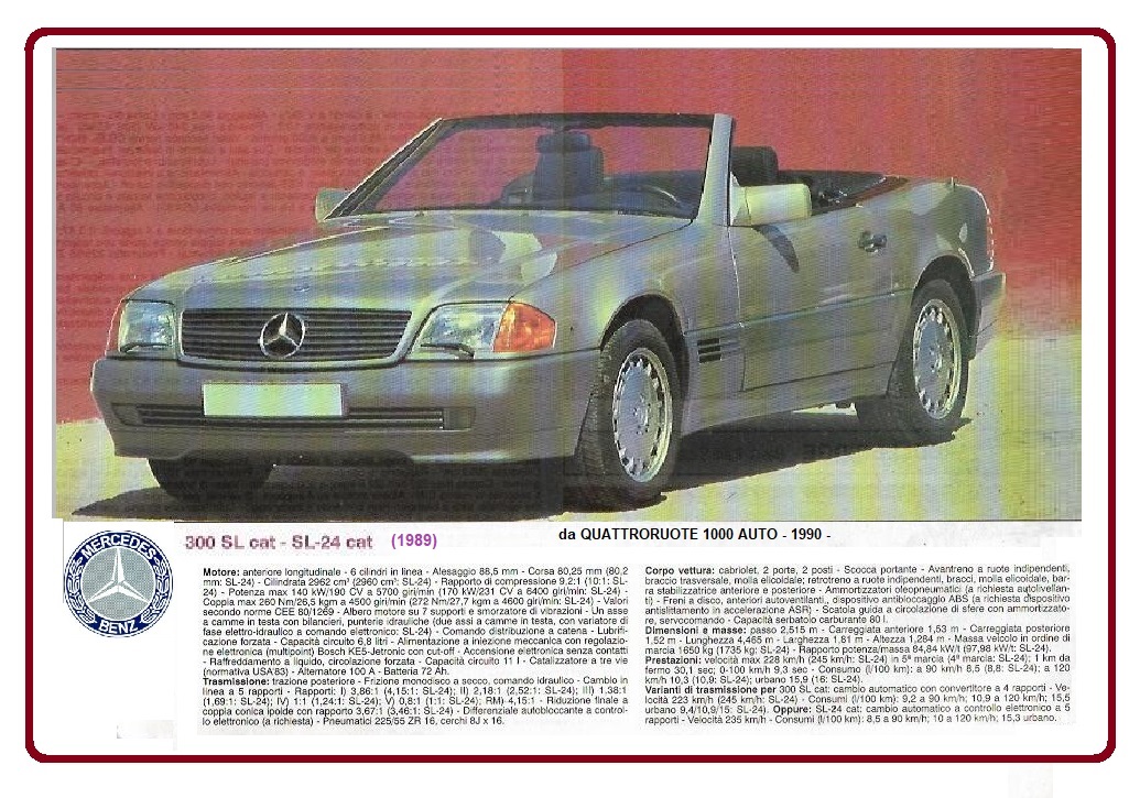 1990 Mercedes-Benz SL R129 brochure