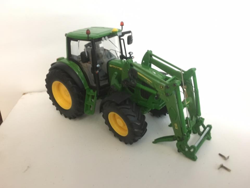 Wiking John Deere 7430 fitted with a removable loader for a customer