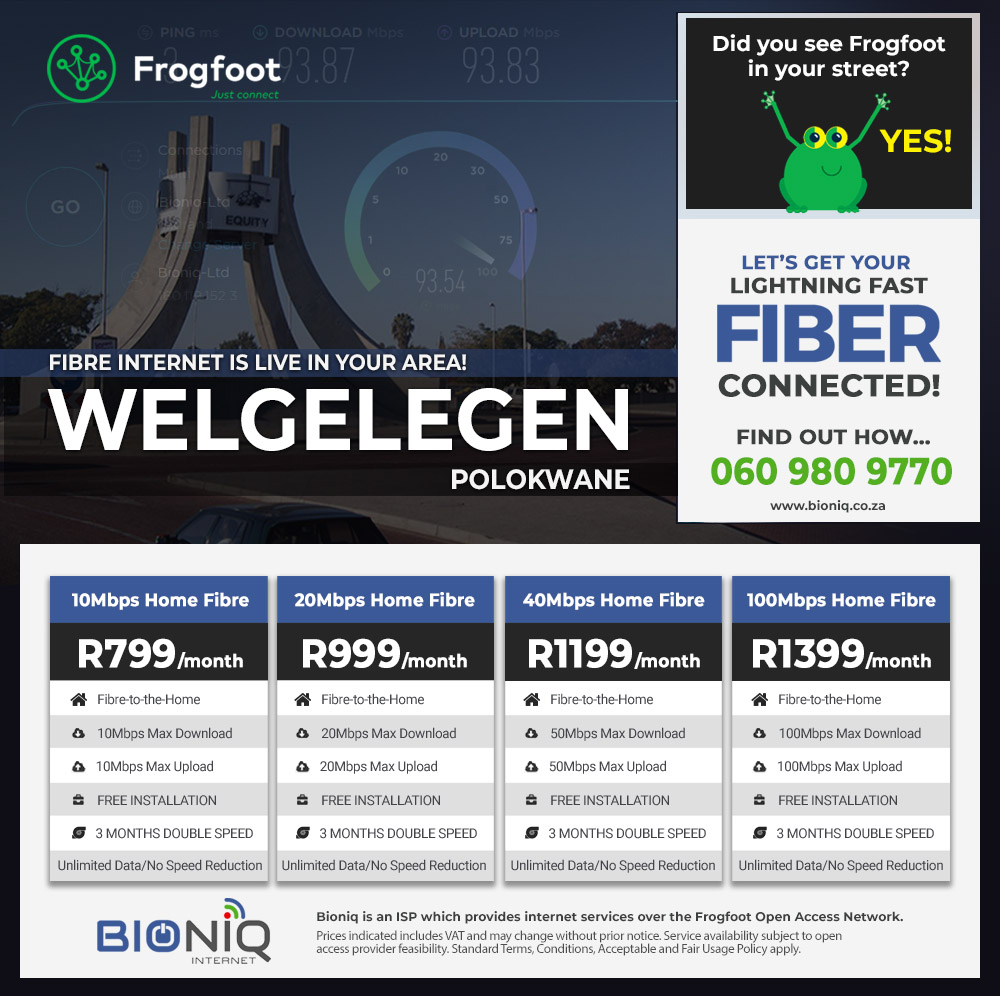 Bioniq Internet Service Provider - Bioniq Home Fibre is now available ...