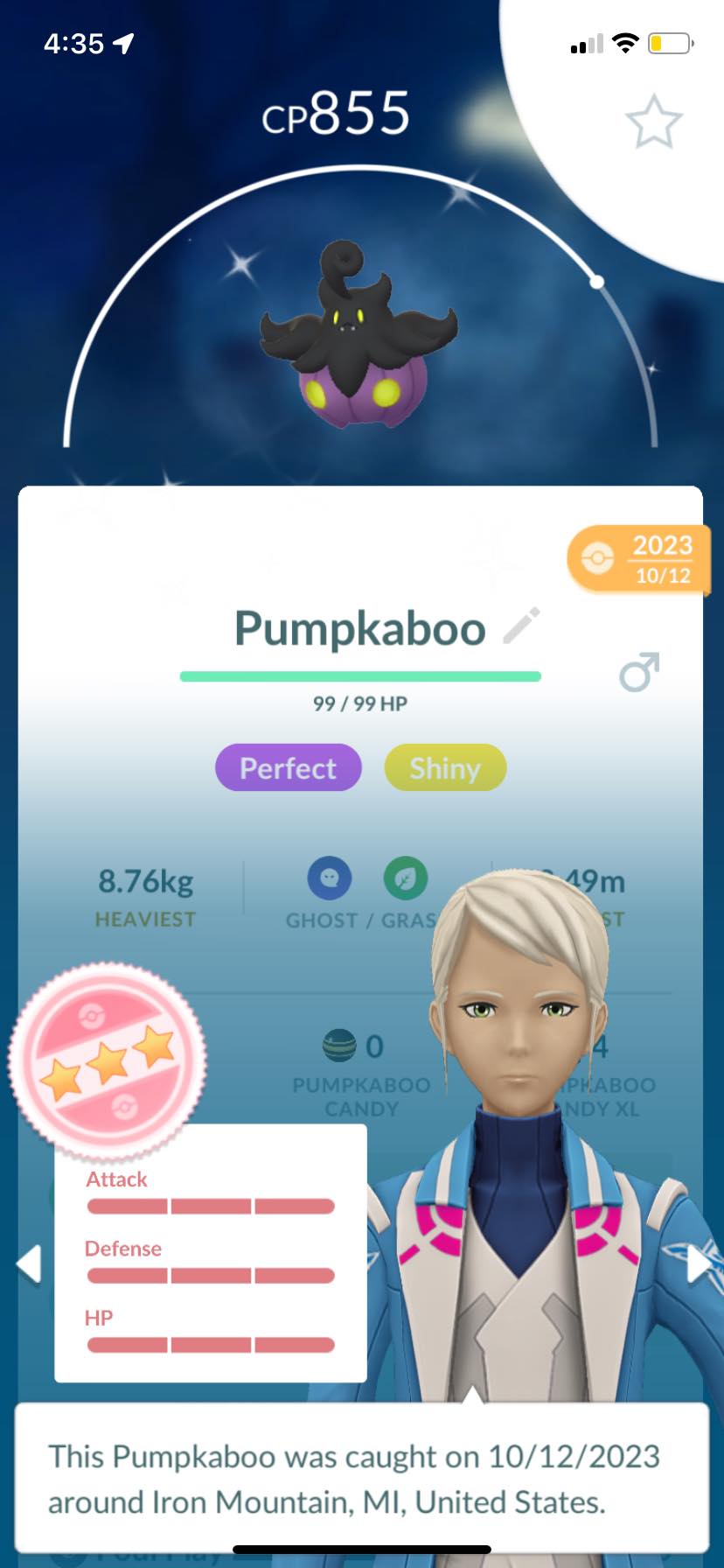 Pokemon Shiny Pumpkaboo Costume Spooky Festival GO – SCAMBIO (Leggi Descrizione)