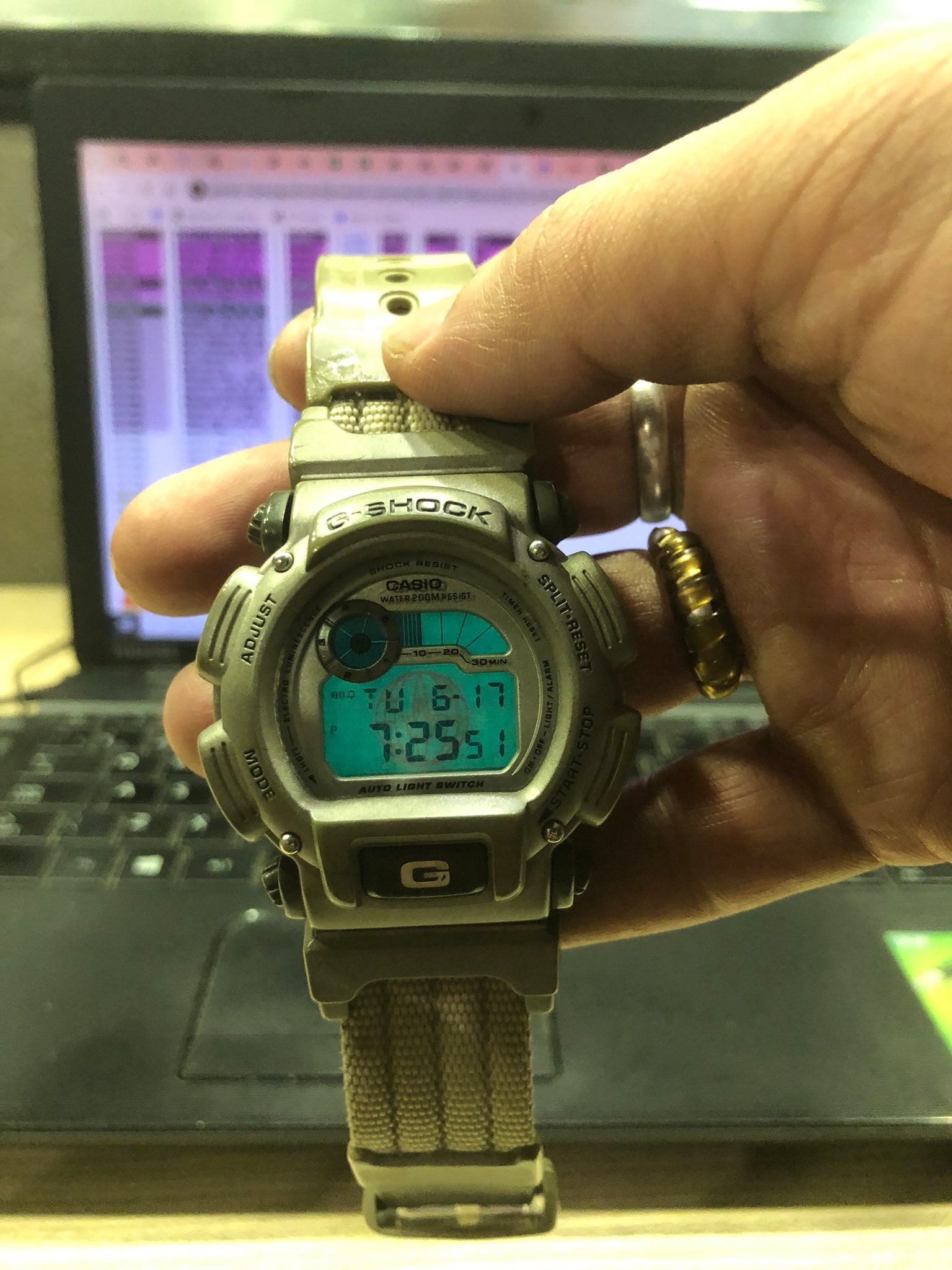 G shock dw-9000as-8bt triple crown surfing watch
