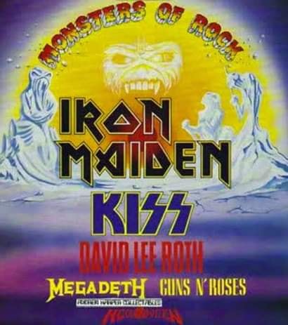 Kiss playing 1988 'Donington Monsters Of Rock'