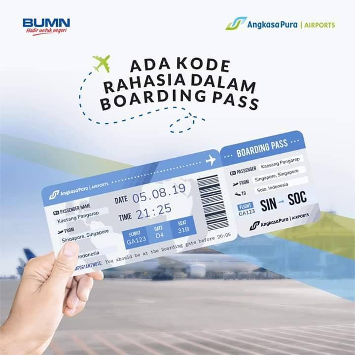 Ansan - #InfoAnsan Tiket pesawat (boarding pass) menyimpan data-data ...