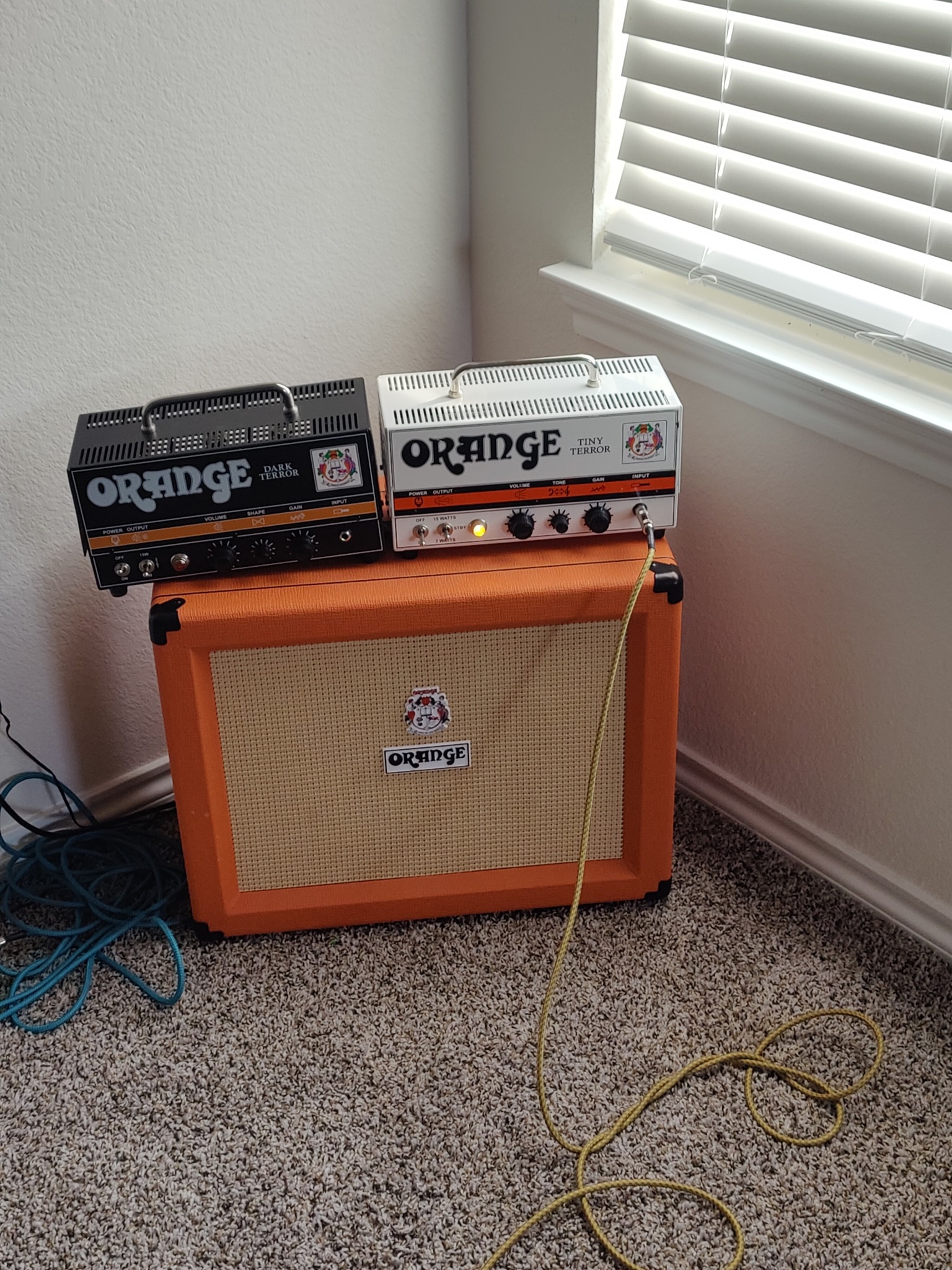 Orange Dark Terror and PPC112 1x12 setup