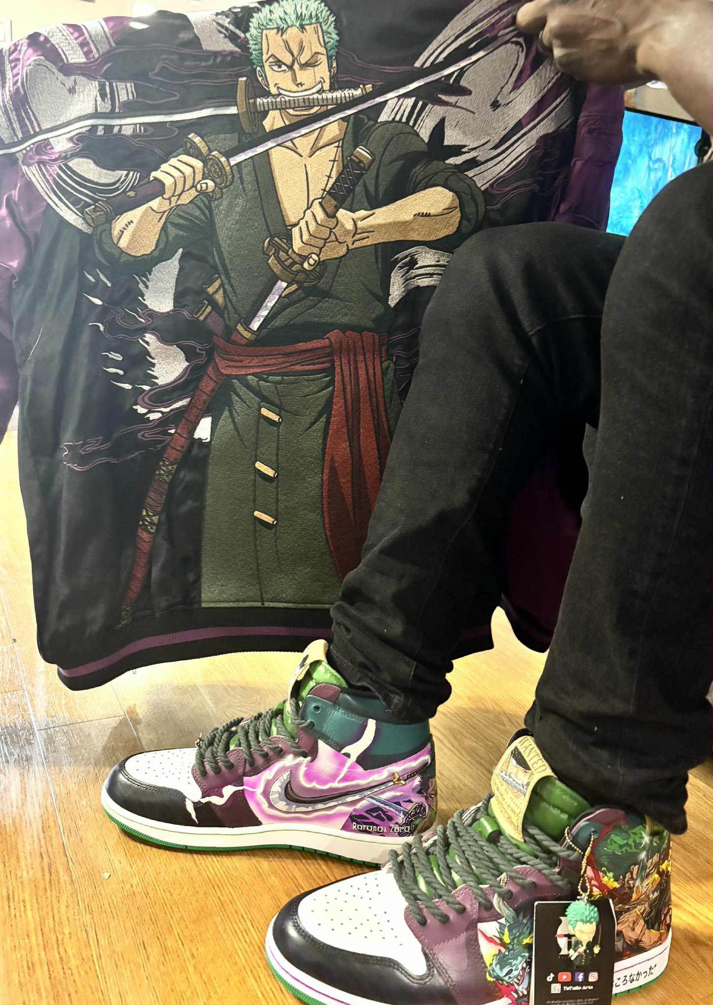 Zoro x Nike style shoe #OnePiece #nike