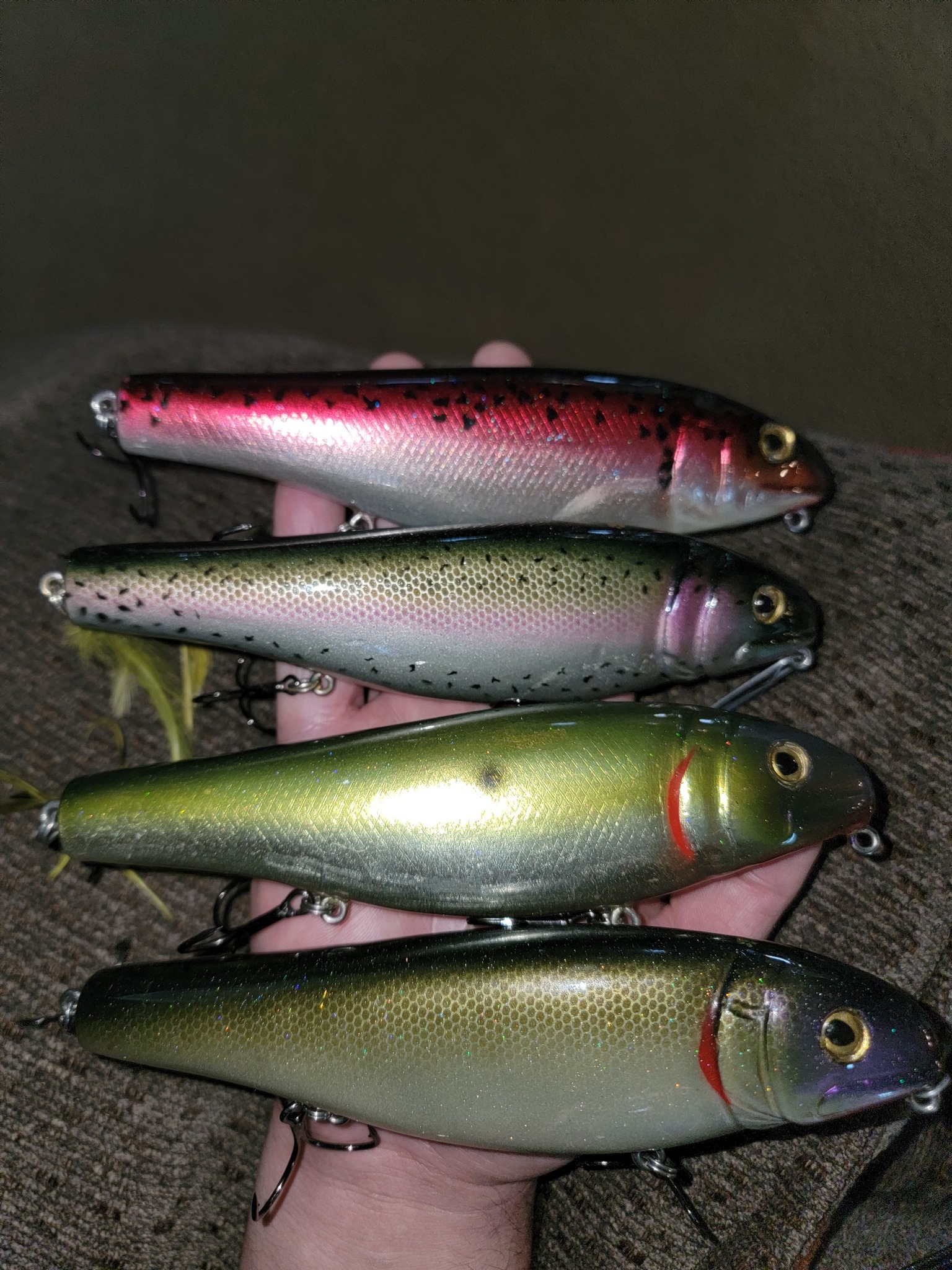 color lures for striper fishing OROOTL Saltwater Kit, 6 Pack Assorted Surf Fishing Jerkbait Minnow Lures Hard Baits Popper Plugs Striped Bass Offshore Ocen Gear Tackle : Sports & Outdoors Stainless steel through AC Plug Trophy Striper Lure