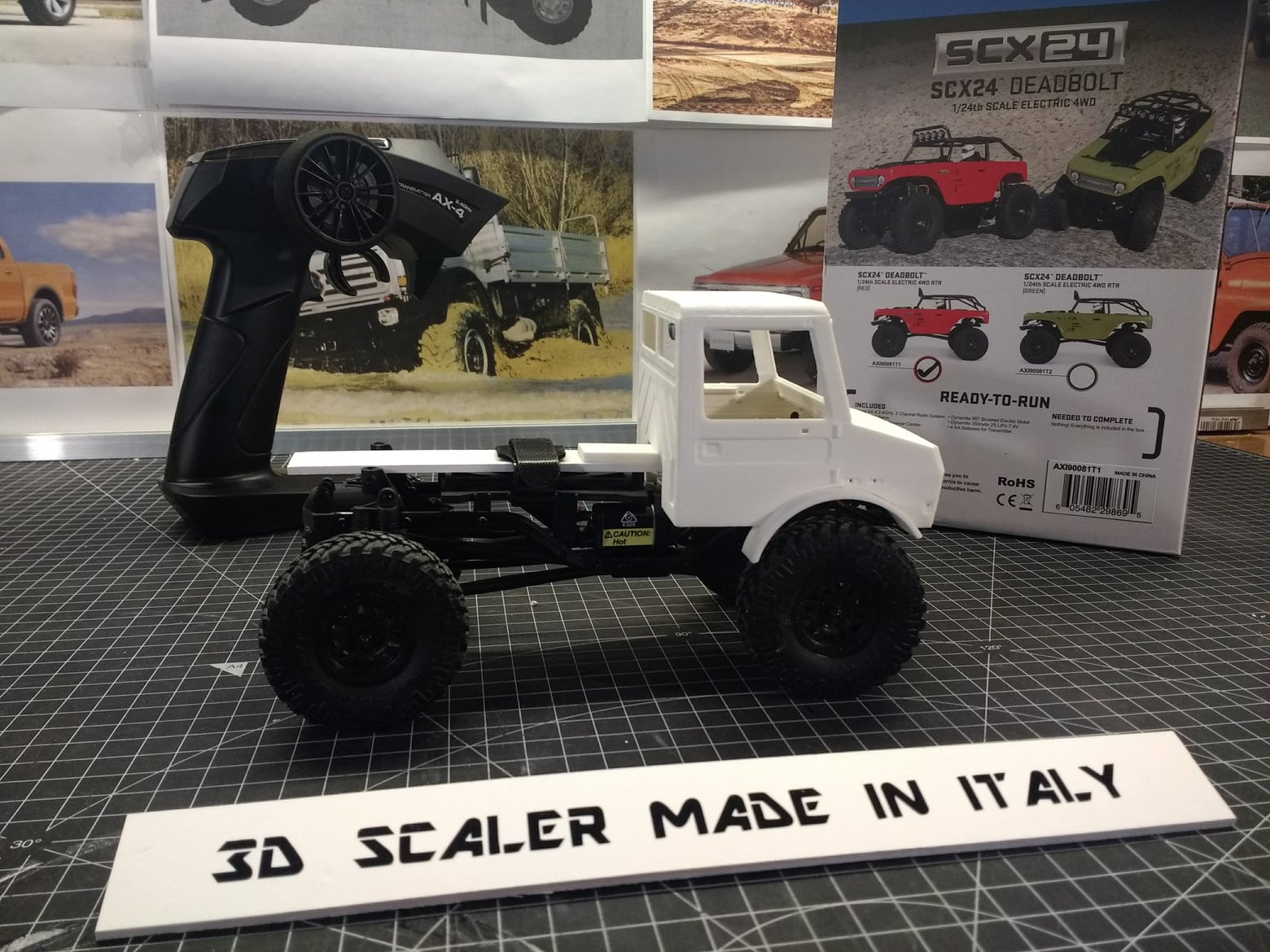 Mercedes Unimog on Axial SCX24 1/24 Hard plastic ABS high def 3D