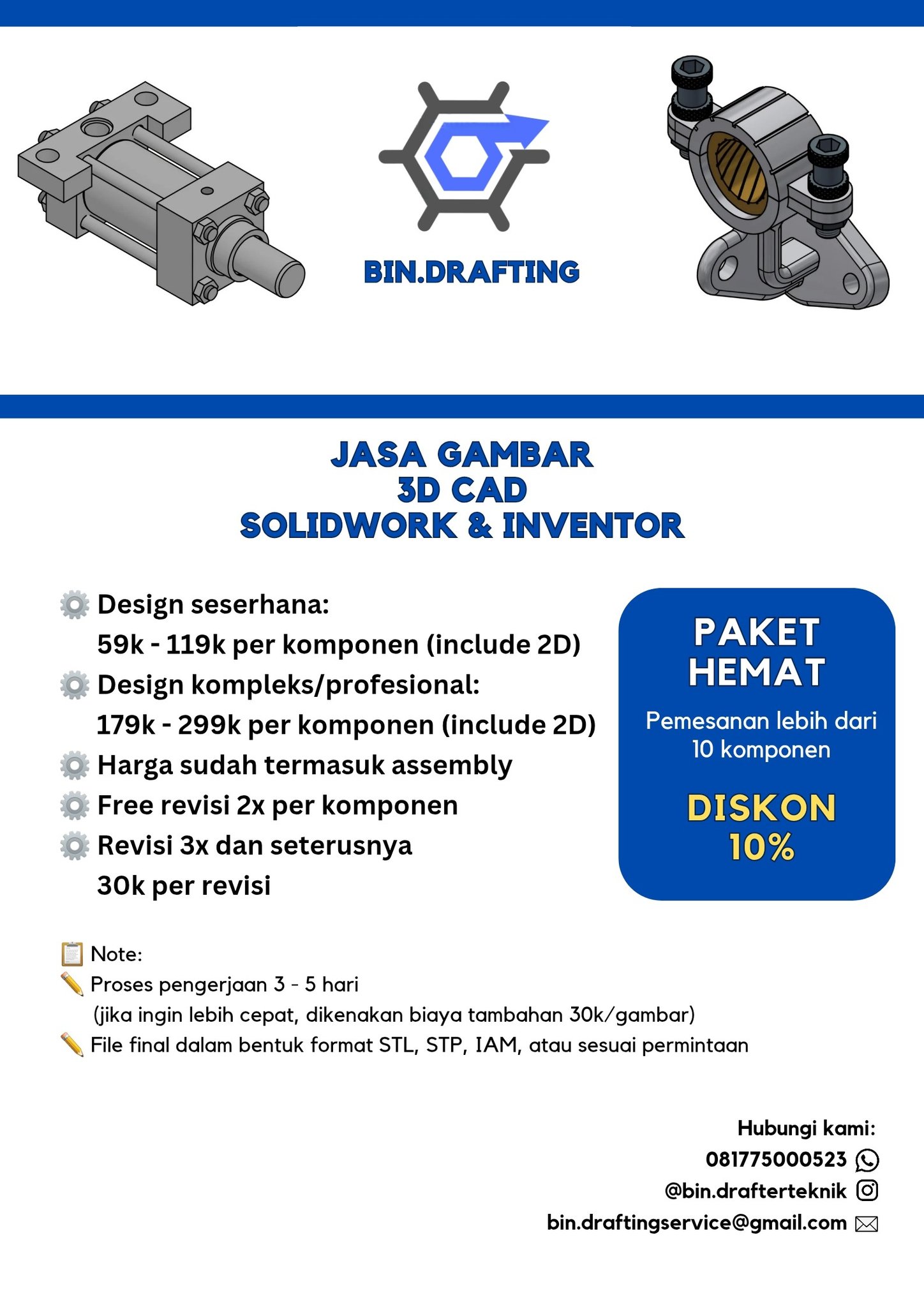 Indonesia Solidwork Community | ⚙️ JASA GAMBAR TEKNIK 2D & 3D – AutoCAD ...