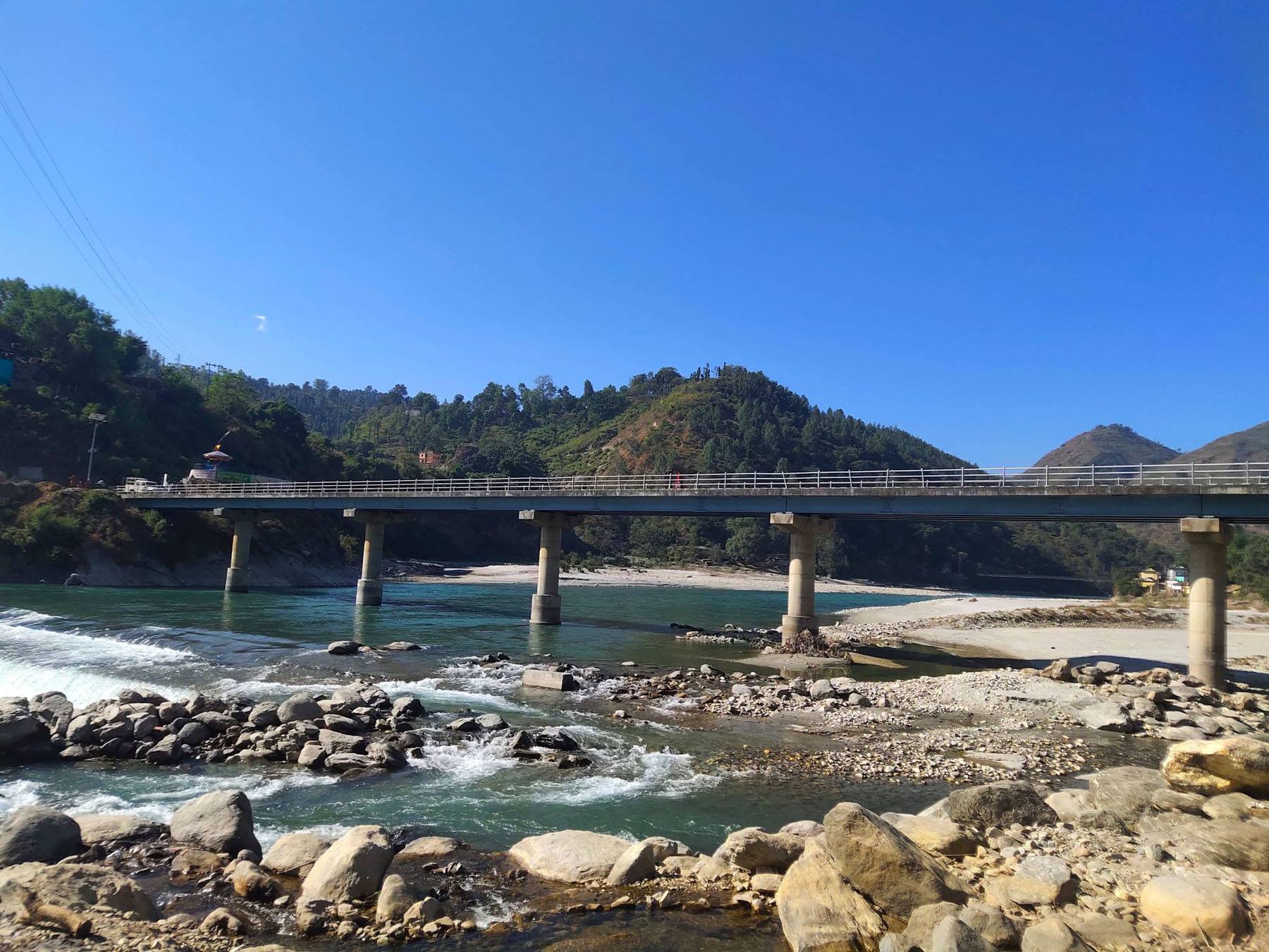 Nepal Traveller - A concrete bridge over the Seti River in...