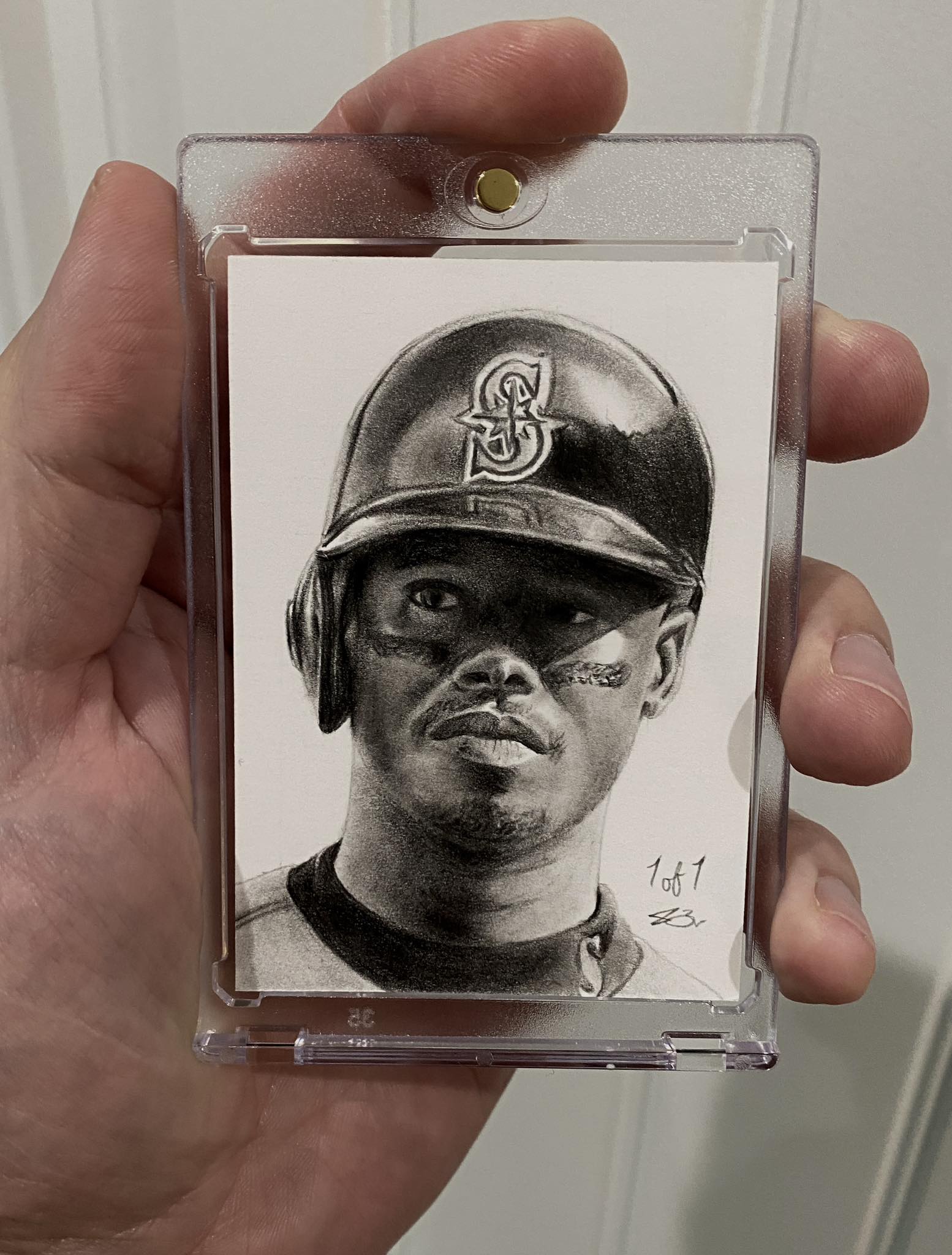 Hand drawn Ken Griffey Jr pencil drawing