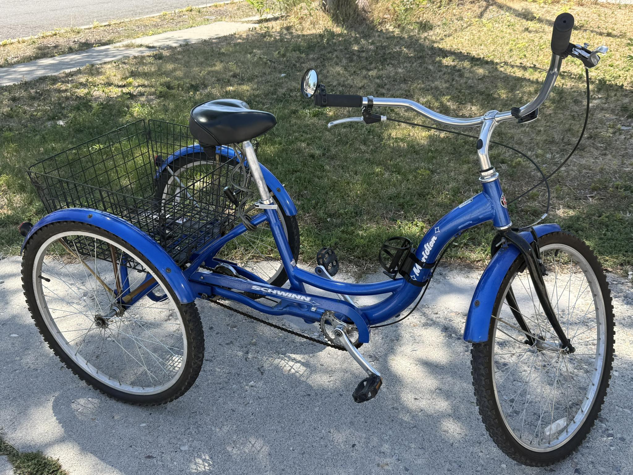 schwinn three wheel bicycles for adults Amazon.com : Meridian Adult Tricycle Bike, Mens and Womens Beach Cruiser, 26-Inch Wheels, Low Step-Through Frame, Wide Seat, Rear Folding Basket, Single-Speed, Black : Sports & Outdoors and stable Schwinn Adult 26