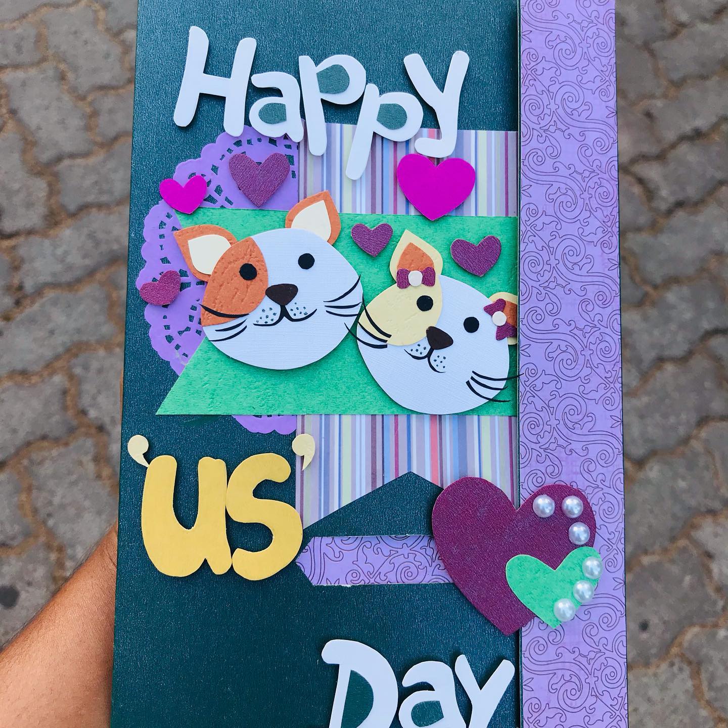 Crafty Message - Heart Locked Card 💜 Anniversary card... | Facebook